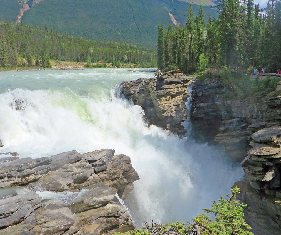 Athabasca Falls in Jasper Provincial Park Alberta