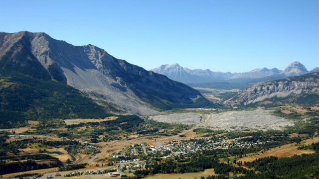 Frank Slide Interpretive Centre in the Southern Rockies Alberta