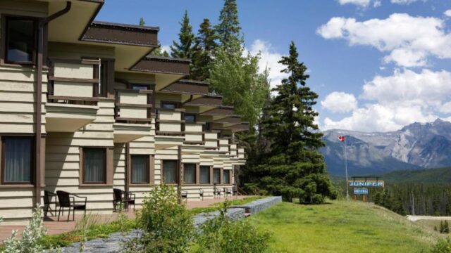 Juniper Hotel just outside Banff at the base of Mount Norque Lookout in Alberta